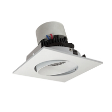 Nora NPR-4SC35XMPW - 4" Pearl 120V LED Square Adjustable Cone Retrofit, 1250lm / 10W, 3500K, Bright White Reflector /