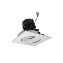 Nora NPRLV-4SC40XMPW - 4" Pearl 12V LED Square Adjustable Cone Retrofit, 1250lm / 10W, 4000K, Bright White Reflector /