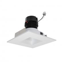 Nora NPRLV-4SNDSQ40XMPW - 4" Pearl 12V LED Square Retrofit Reflector with Square Aperture, 1150lm / 10W, 4000K, Bright