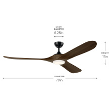 Kichler 310570SBK - 70 Inch Mylo Fan