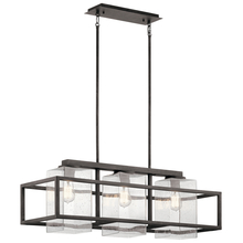 Kichler 49805WZC - Wright 3 Light Linear Chandelier Weathered Zinc