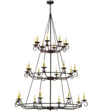 Meyda Green 115255 - 60"W Estrella 24 LT Three Tier Chandelier