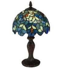 Meyda Green 124812 - 14" High Nightfall Wisteria Mini Lamp