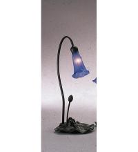 Meyda Green 12500 - 16" High Blue Tiffany Pond Lily Accent Lamp