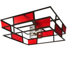 Meyda Green 131284 - 60" Square Tavern Red Block Flushmount