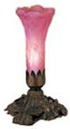 Meyda Green 13502 - 7" High Lavender Tiffany Pond Lily Victorian Mini Lamp