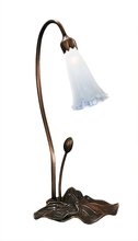 Meyda Green 14043 - 16" High White Tiffany Pond Lily Accent Lamp