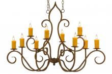 Meyda Green 149170 - 48"L Clifton 10 LT Oblong Chandelier