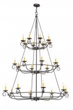Meyda Green 151278 - 60"W Estrella 24 LT Three Tier Chandelier