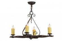 Meyda Green 151378 - 28" Long Elianna 4 LT Oblong Chandelier