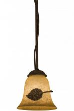 Meyda Green 162410 - 6"W Falling Leaf Mini Pendant