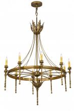 Meyda Green 172362 - 36" Wide Amaury 10 Light Chandelier