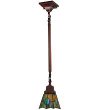 Meyda Green 20059 - 5" Square Mackintosh Leaf Mini Pendant