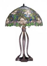 Meyda Green 52172 - 30" High Trillium & Violet Table Lamp