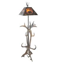 Meyda Green 95023 - 62" High Bear at Dawn Antlers Floor Lamp