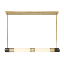 Savoy House 1-2917-1-322 - Farrell 1-Light Linear Chandelier in Warm Brass by Dann Foley