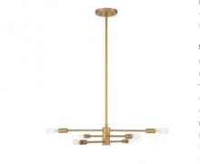 Savoy House 1-7000-6-322 - Lyrique 6-Light Chandelier in Warm Brass