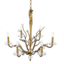 Kalco 517771HBR - Venus 6 Light Chandelier