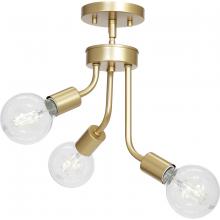 Progress P400148-078 - Zag Collection Three-Light Semi-Flush
