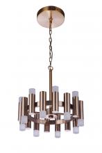 Craftmade 57516-SB-LED - Simple Lux 16 Light LED Chandelier in Satin Brass