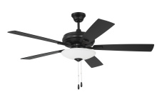 Craftmade ECF111FB5-FBGW - 52" Ceiling Fan w/Blades, White Low Profile LED Light Kit