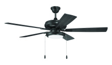 Craftmade ECF119FB5-FBGW - 52" Ceiling Fan w/Blades, LED Pan Light Kit