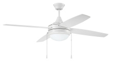 Craftmade PHA52W4 - 52" Ceiling Fan w/ 4 Blades, LED Light Kit