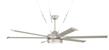 Craftmade PRT78PN6 - 78" Ceiling Fan w/Blades & LED Light Kit, Damp Rated