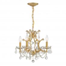 Crystorama 4454-GA-CL-MWP - Filmore 17.5'' Hand Cut Crystal Antique Gold Chandelier