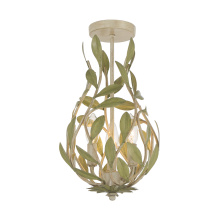 Crystorama 565-CT_CEILING - Broche 9'' Champagne Green Tea Semi Flush Mount