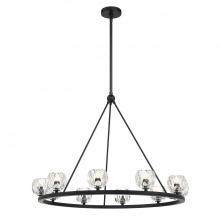 Crystorama ARA-10265-MK - Aragon 36'' LED Matte Black Chandelier