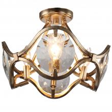 Crystorama QUI-7624-DT - Quincy 16'' Distressed Twilight Semi Flush Mount
