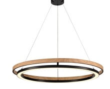 DVI DVP40849EB+NW-CCT - CYBELE 30" LED CHAND. BLACK W/NAT.WOOD