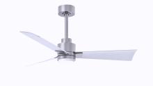 Matthews Fan Company AKLK-BN-MWH-42 - Alessandra - LK - Brushed Nickel - Matte White Blades - 42" Blades - 10" Downrod