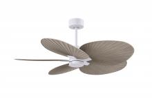 Matthews Fan Company AKTP-MWH-GA - Alessandra Tropical - Matte White - Gray Ash Tone Blades - 10" Downrod