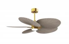 Matthews Fan Company AKTPLK-BRBR-GA - Alessandra Tropical-Five Blade Ceiling Fan-5CCT Integrated LED-Brushed Brass Finish