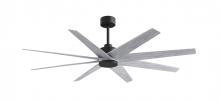 Matthews Fan Company AN-BK-BW-64 - Ariella - Matte Black - Barn Wood Tone Blades - 64" Blades - 10" Downrod