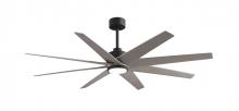 Matthews Fan Company ANLK-BK-BN-64 - Ariella-Eight Blade Ceiling Fan-5CCT Integrated LED-Matte Black Finish-Brushed Nickel Blades