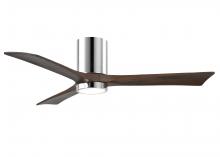 Matthews Fan Company IR3HLK-CR-WA-52 - Irene-3HLK-52" Three Blade Flush Mount Paddle Fan-5CCT Integrated LED -Polished Chrome Finish