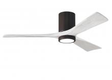 Matthews Fan Company IR3HLK-TB-MWH-52 - Irene-3HLK-52" Three Blade Flush Mount Paddle Fan-5CCT Integrated LED-Textured Bronze Finish