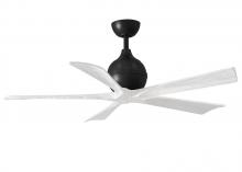 Matthews Fan Company IR5-BK-MWH-52 - Irene 5 - Black - Matte White Blades - 52" Blades - 10" Downrod