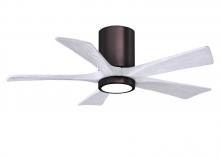 Matthews Fan Company IR5HLK-BB-MWH-42 - Irene-5HLK-42" Five Blade Flush Mount Paddle Fan-5CCT Integrated LED-Brushed Bronze Finish