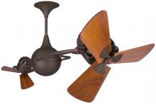 Matthews Fan Company IV-BZZT-WD - Italo Ventania - Rotational Ceiling Fan - Bronzette Finish - Mahogany Tone Blades