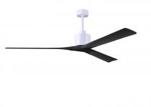 Matthews Fan Company NKXL-MWH-BK-72 - Nan XL - 72" Ceiling Fan - Matte White Finish - Matte Black Blades