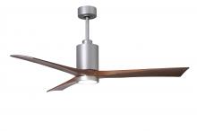 Matthews Fan Company PA3-BN-WA-60 - Patricia-3-60" Three Blade Ceiling Fan-5CCT Integrated LED-Brushed Nickel Finish-Walnut Tone Bla
