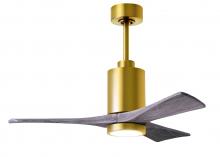 Matthews Fan Company PA3-BRBR-BW-42 - Patricia - 3 - 42" Three Blade Ceiling Fan - 5CCT Integrated LED - Brushed Brass Finish