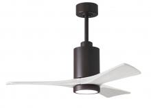 Matthews Fan Company PA3-TB-MWH-42 - Patricia - 3 - 42" Three Blade Ceiling Fan - 5CCT Integrated LED - Textured Bronze Finish
