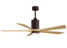 Matthews Fan Company PA5-TB-LM-60 - Patricia-5-60" Five Blade Ceiling Fan-5CCT Integrated LED-Textured Bronze Finish