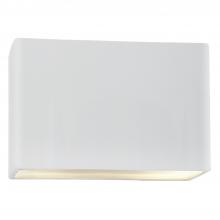Justice Design Group CER-5640W-WHT-LED1-1000 - Small ADA Rectangle (Outdoor) LED Wall Sconce - Closed Top