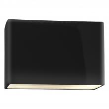 Justice Design Group CER-5650W-BLK-LED2-2000 - Large ADA Rectangle (Outdoor) LED Wall Sconce - Closed Top